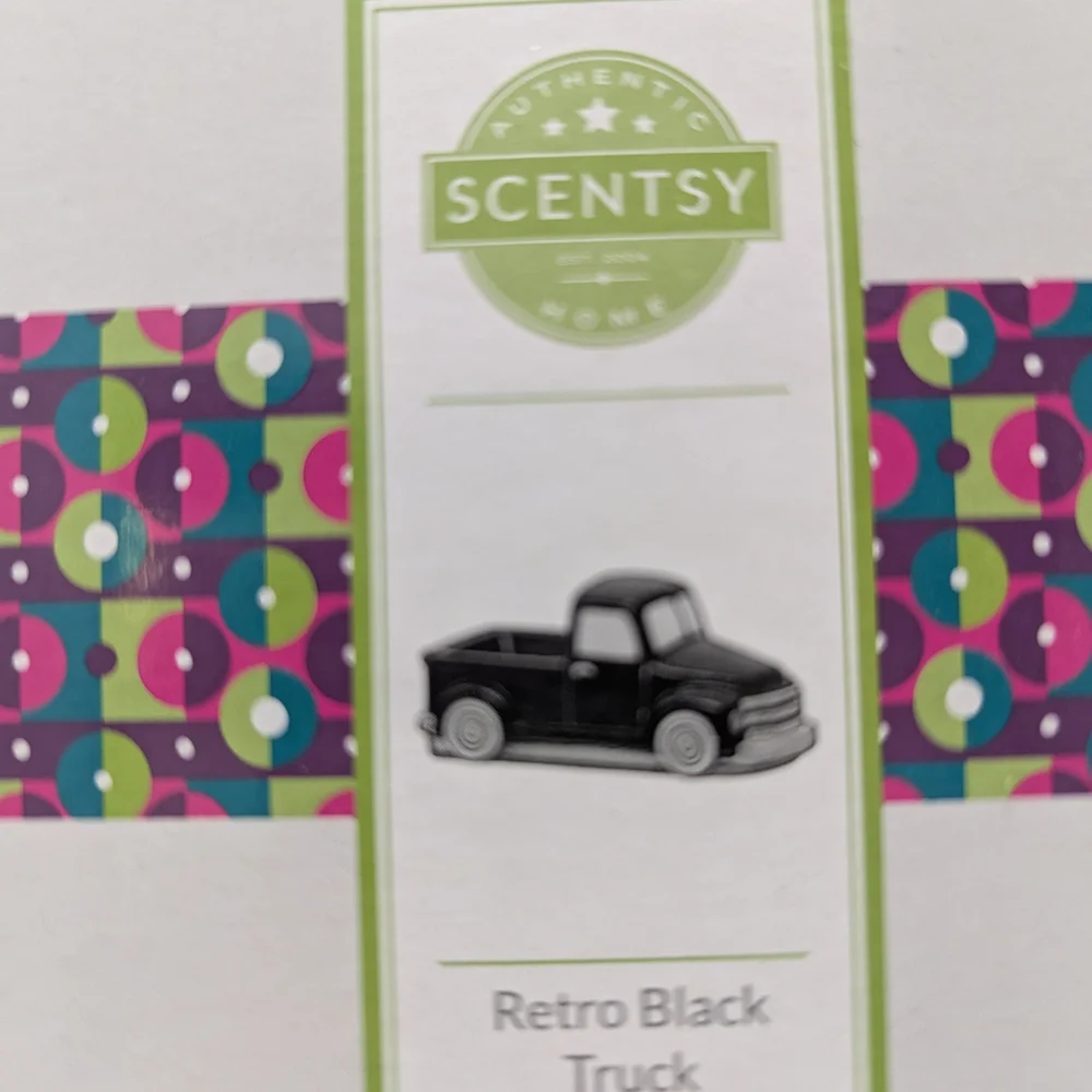 NIB Scentsy Black Truck Warmer with Vibrant Design